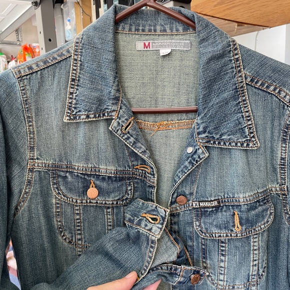 Vintage Women's Denim Long Jacket - Picture 2 of 4